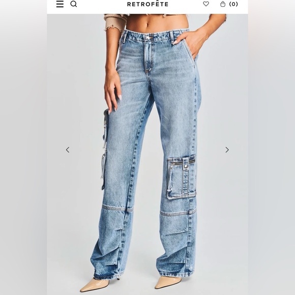 Retrofete Cargo Jeans sz 28 - Picture 1 of 5